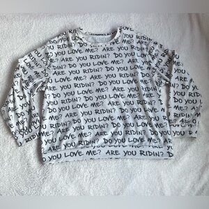 Words crewneck sweater